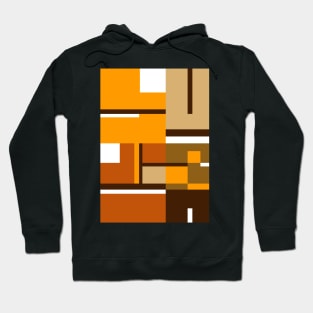 Earthy colored, 1970’s Mondrian styled abstract Hoodie